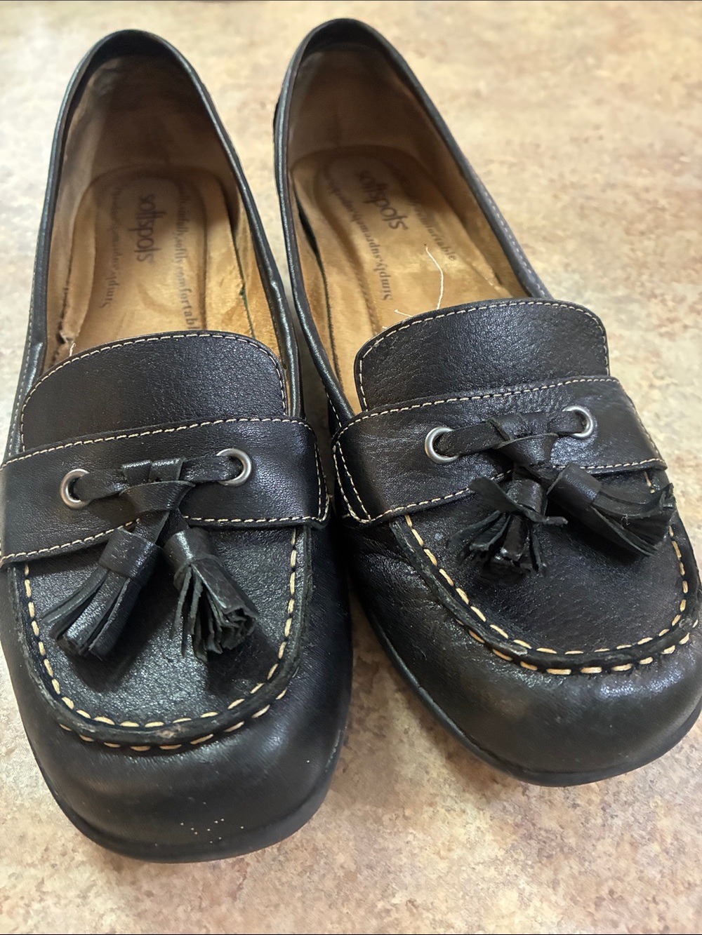 Skechers Women’s Black Tassel Moccasins